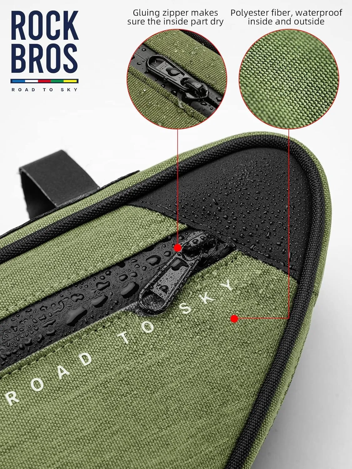 ROCKBROS Bike Triangle Bag - Waterproof Top Tube Bag for Cycling