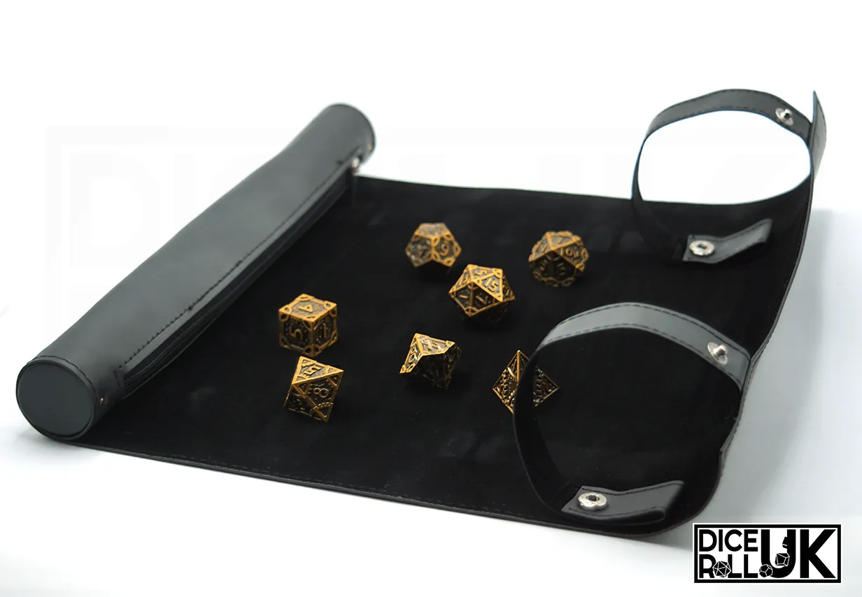 Roll-Up Dice Mat - Black