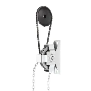Roll Up Garage Door Opener, 3:1 Transmission Ratio 5.91in Gear Outer Diameter 26 ft Chain Garage Door Jackshaft Chain Hoist, Oll Up Garage Door Silver
