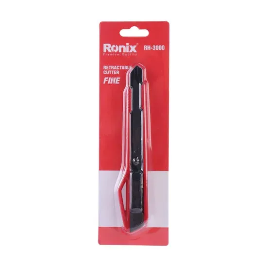 Ronix Rh-3000 ABS Utility Knife Sk5 Blacken Blade Hand Tools Retractable Office Home Paper Box Knife Cutter
