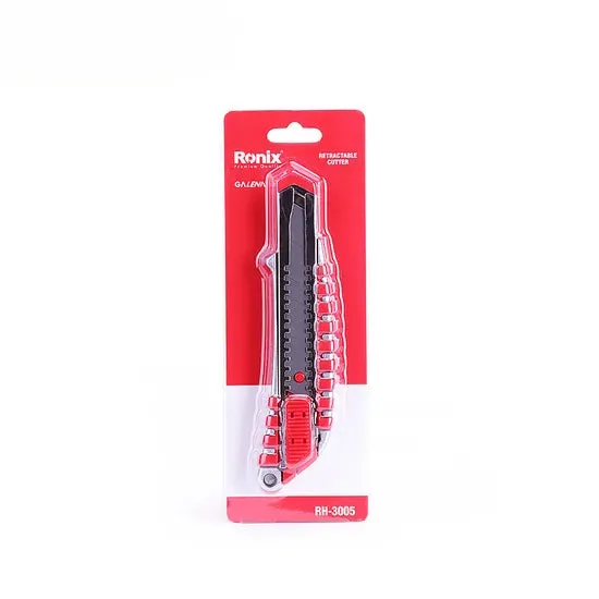 Ronix Rh-3005 Low MOQ 18mm Wide Blade Sk4 Material Economy Plastic Utility Knife