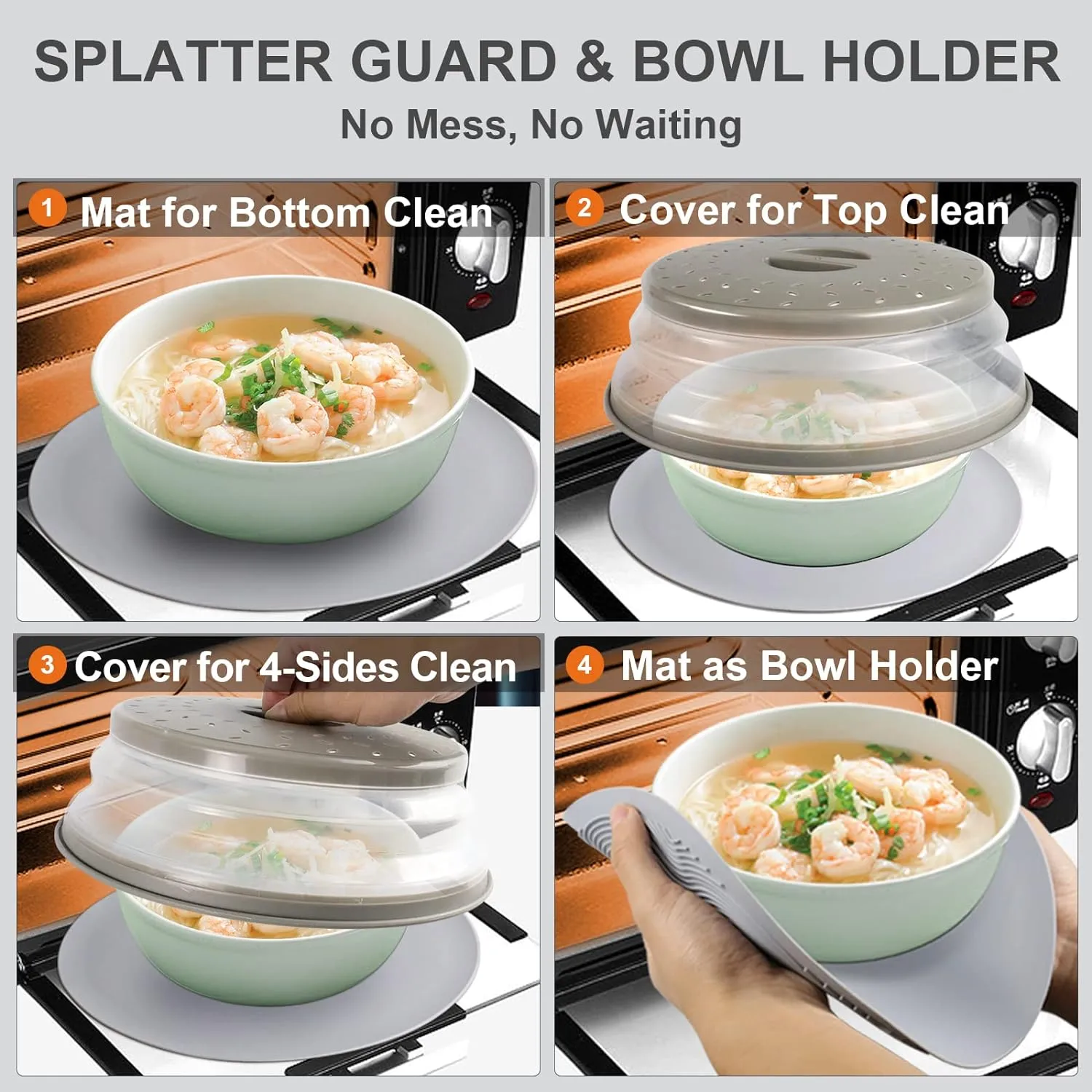 Royaleva Microwave Place Mat & Food Cover for Easy Cooking