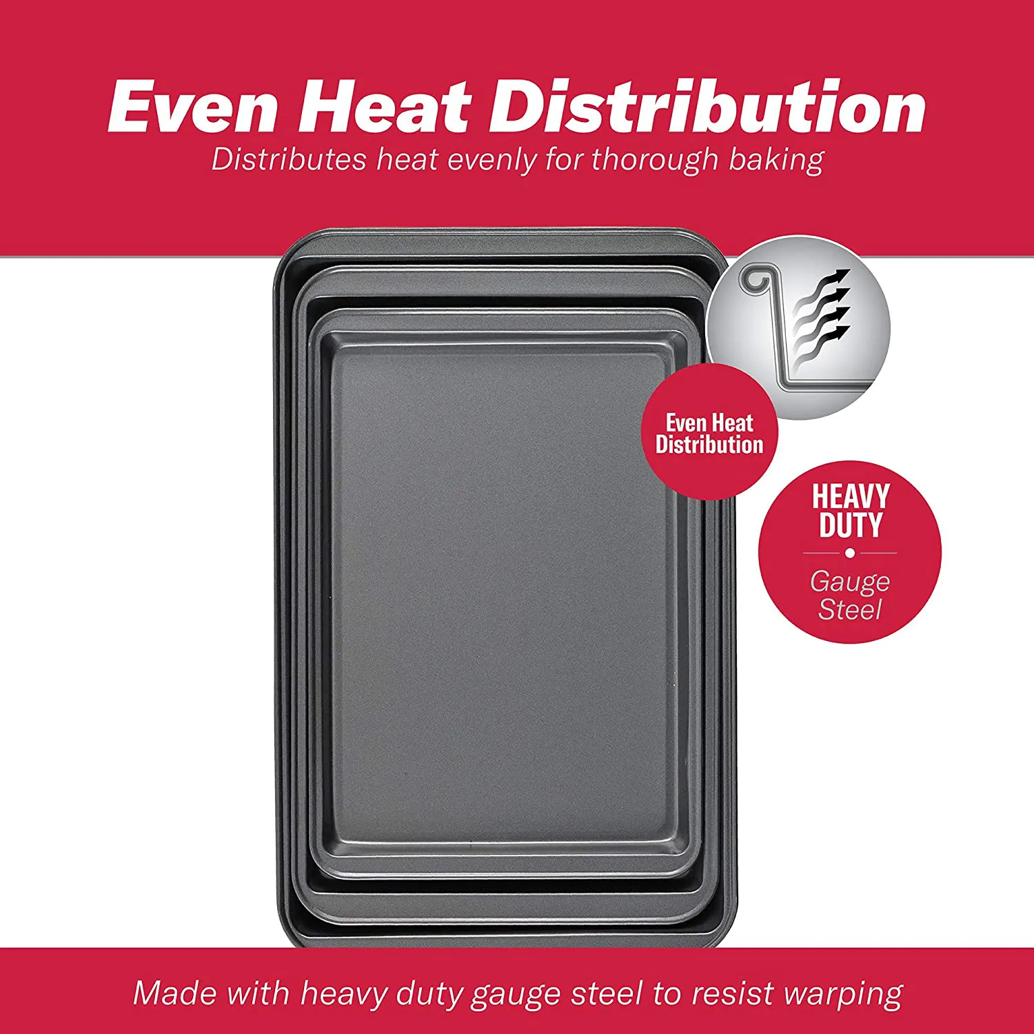 Rynx | Good Cook 4022 Baking Tray, 0.9 cu-ft capacity, 11 inches W x 17 inches L, Silver