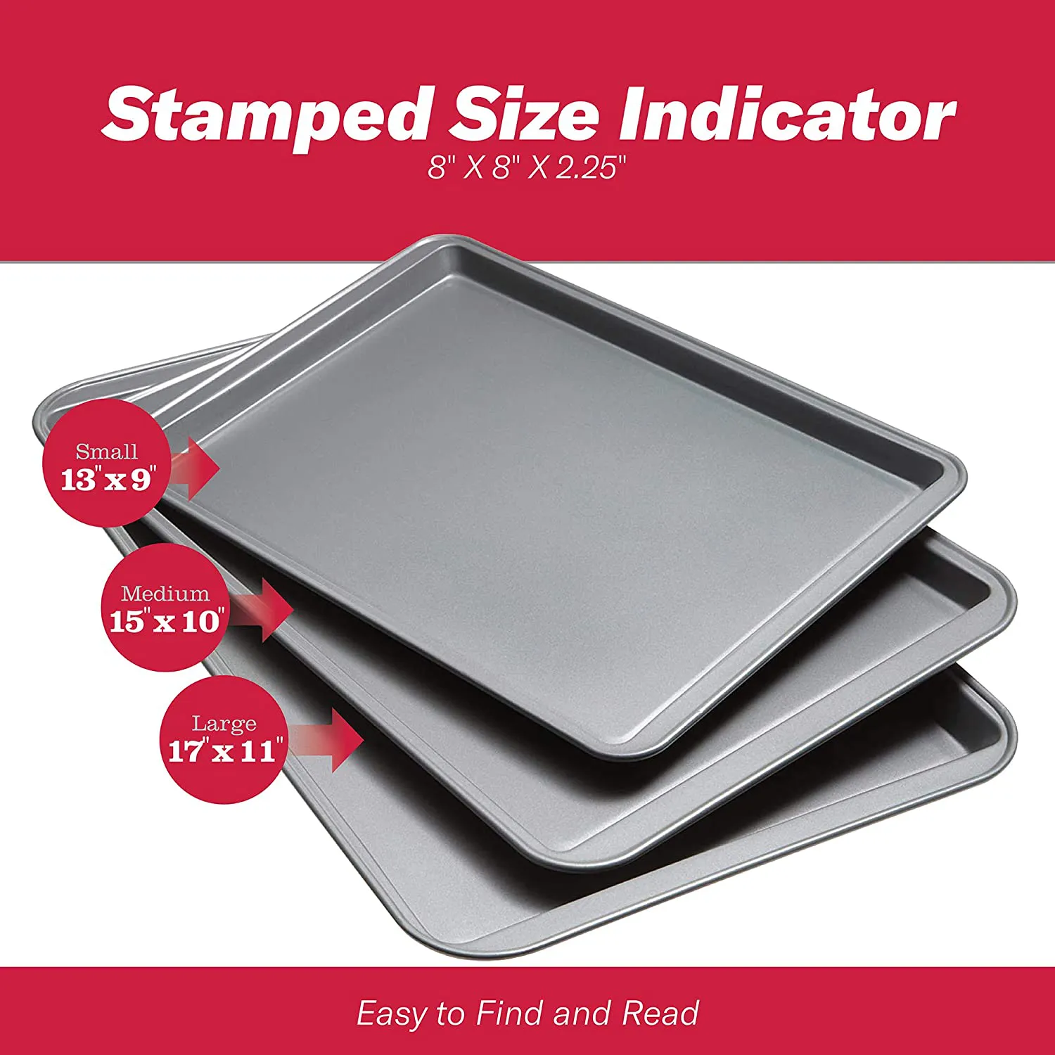 Rynx | Good Cook 4022 Baking Tray, 0.9 cu-ft capacity, 11 inches W x 17 inches L, Silver