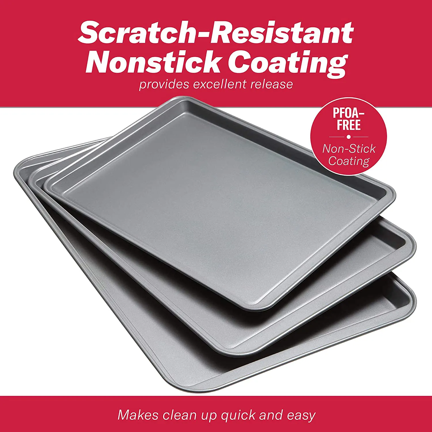 Rynx | Good Cook 4022 Baking Tray, 0.9 cu-ft capacity, 11 inches W x 17 inches L, Silver