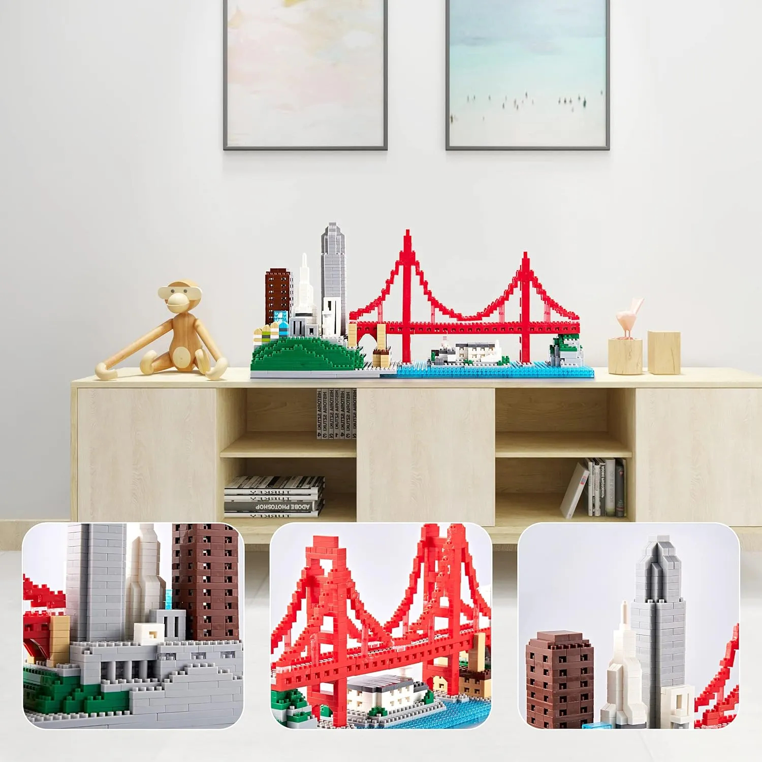 San Francisco Skylines Building Set Model Kit - Engaging Architecture Gift for Kids & Adults, Micro Mini Blocks, 1610pcs  | Aesthetically Pleasing, Fun & Compact