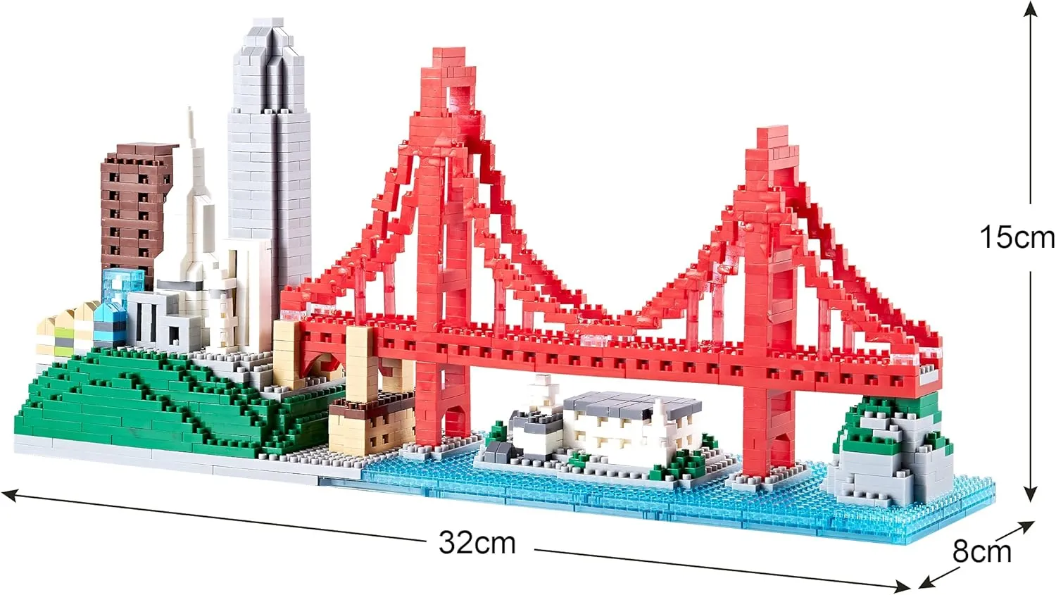 San Francisco Skylines Building Set Model Kit - Engaging Architecture Gift for Kids & Adults, Micro Mini Blocks, 1610pcs  | Aesthetically Pleasing, Fun & Compact