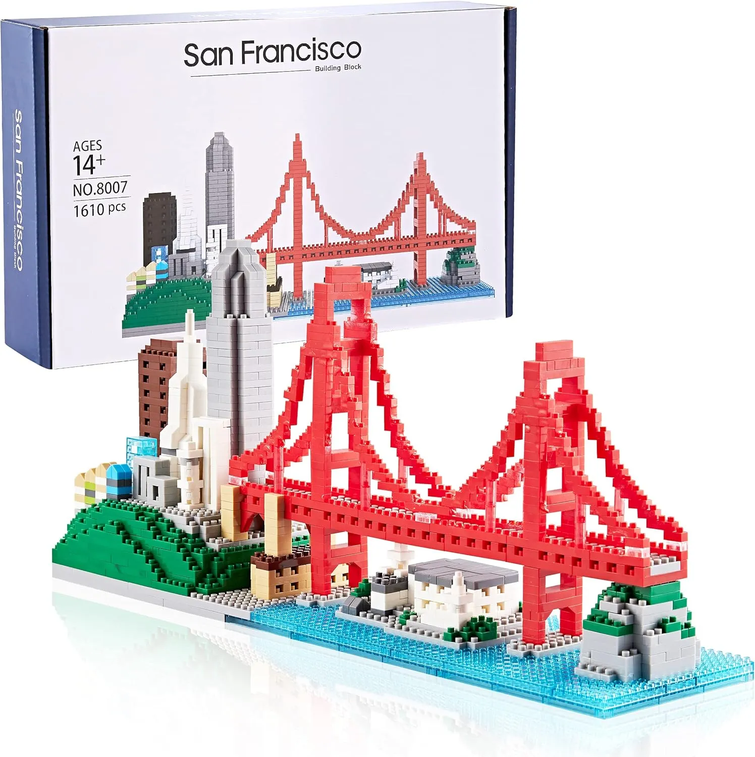 San Francisco Skylines Building Set Model Kit - Engaging Architecture Gift for Kids & Adults, Micro Mini Blocks, 1610pcs  | Aesthetically Pleasing, Fun & Compact