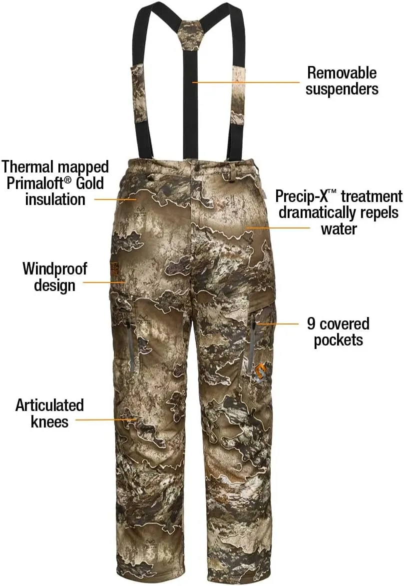 ScentLok BE:1 Divergent Wind Resistant and Water Repellent Late Season Camo Hunting Pants with Primaloft Gold Insulation
