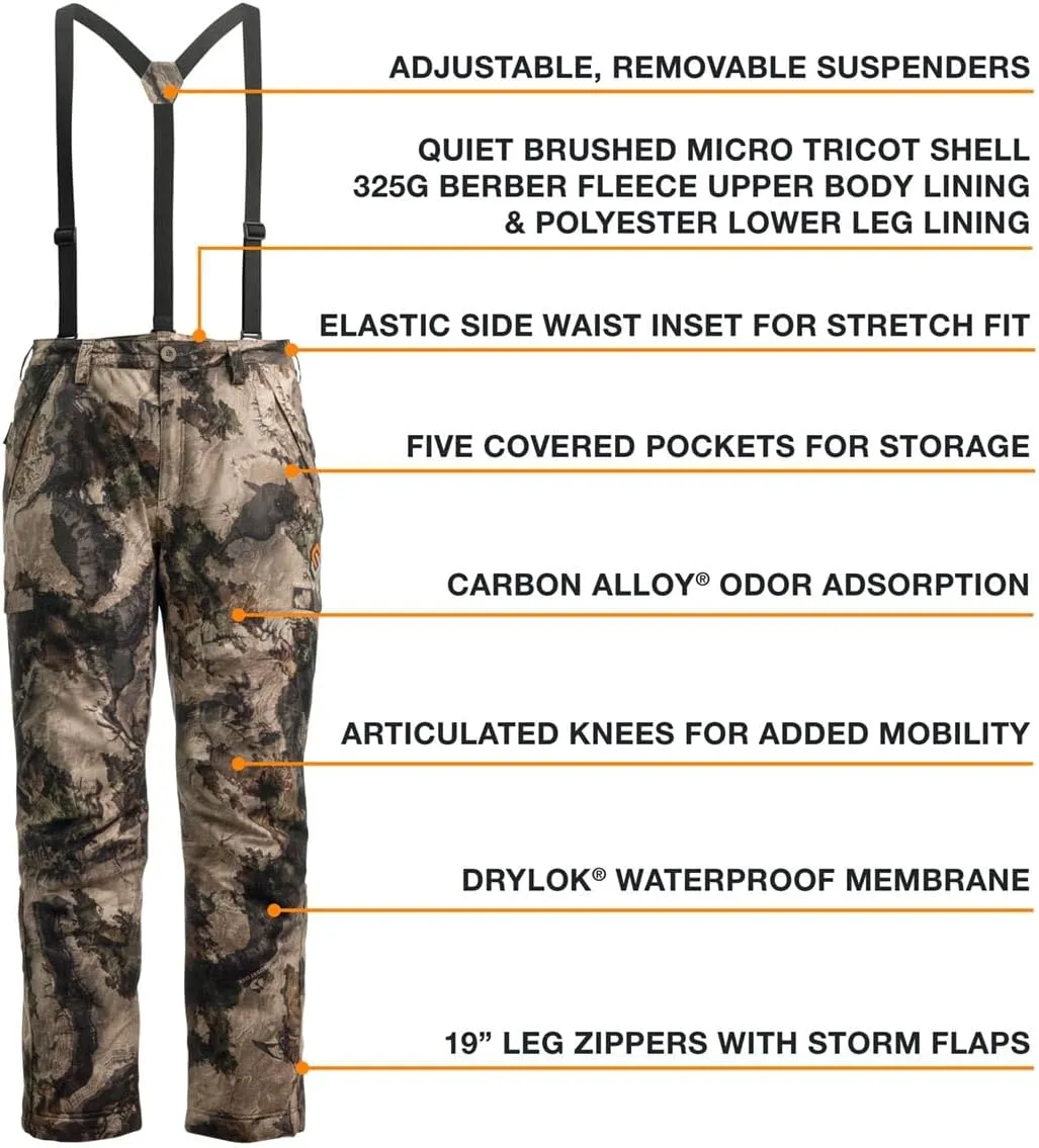 ScentLok Morphic V2 Waterproof Pants, Windproof Camo Hunting Clothes for Men