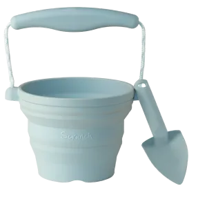 Scrunch Seedling Pot & Trowels Duck Egg Blue
