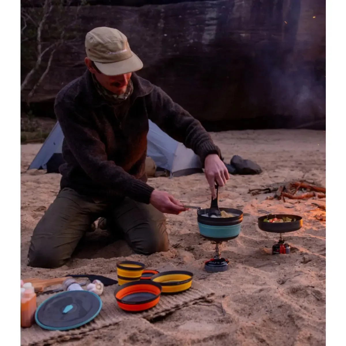 Sea To Summit Frontier Ultralight Collapsible 2.2L Pot Cook Set - 5 Piece