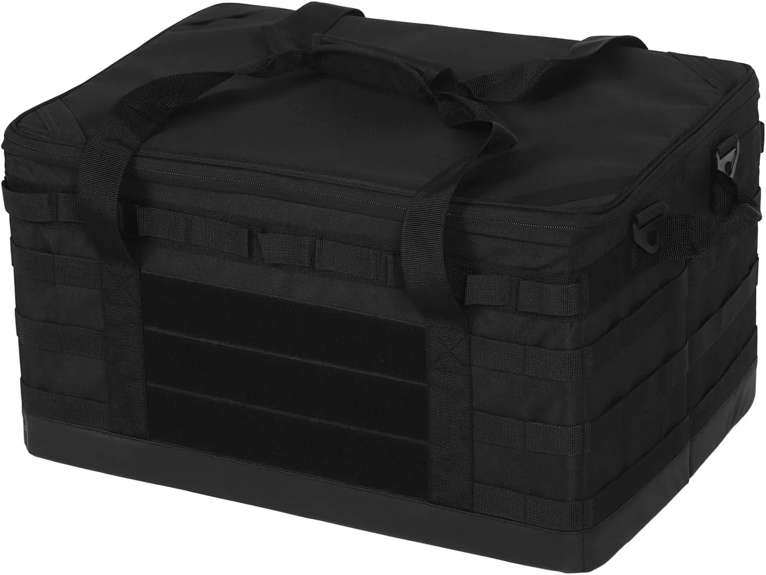 Sempoda 60L Camping Storage Bag with Removable Dividers, Waterproof Cooking Utensils Storage Case, Multiple Pockets Anti Slip Waterproof Black Camping Cookware Bag for Traveling