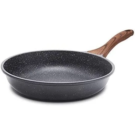 SENSARTE Nonstick Frying Pan Skillet, Swiss Granite Coating Omelette Pan, Healthy Stone Cookware Chef's Pan, PFOA Free 24cm