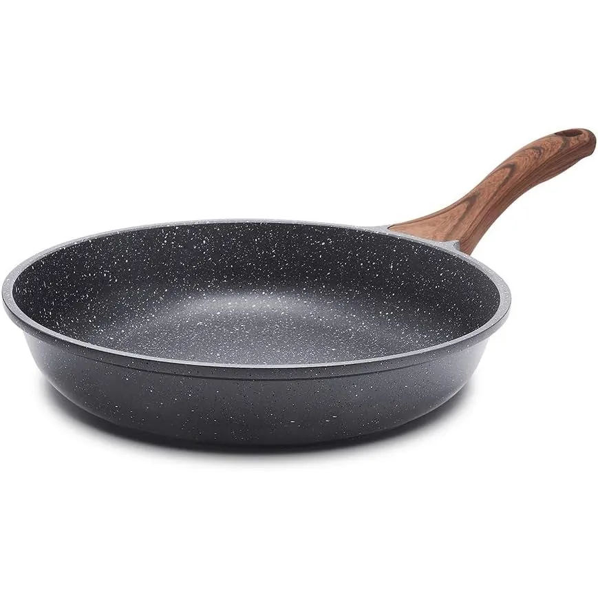 SENSARTE Nonstick Frying Pan Skillet, Swiss Granite Coating Omelette Pan, Healthy Stone Cookware Chef's Pan, PFOA Free 24cm