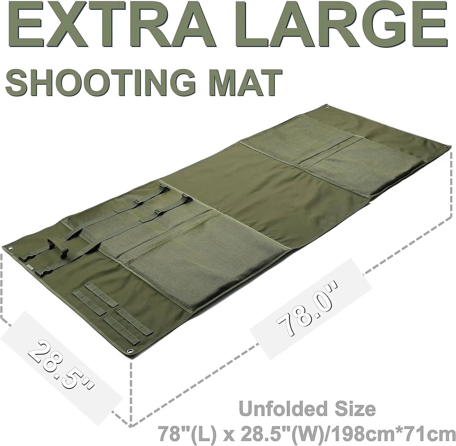 Shooting Mats Prone Padded, Extra Large Portable Roll Up Shooting Padded Mat for Range Shooting and Hunting