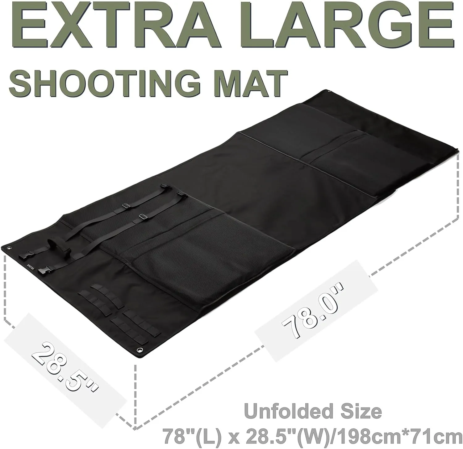 Shooting Mats Prone Padded, Extra Large Portable Roll Up Shooting Padded Mat for Range Shooting and Hunting