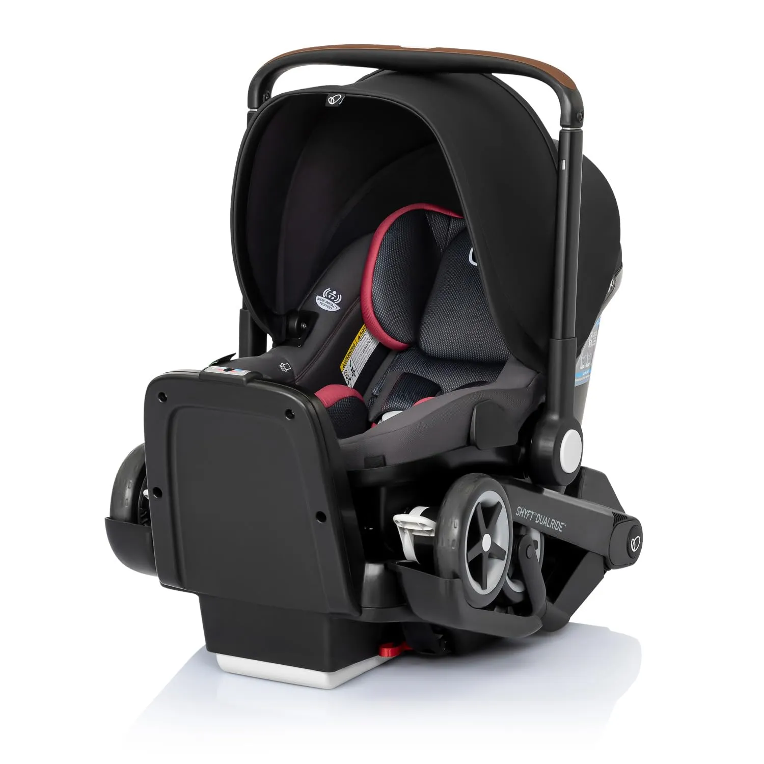 Shyft DualRide with Carryall Storage Infant Car Seat and Stroller Combo (Sylva Pink)
