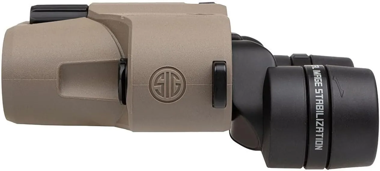 SIG SAUER Zulu6 FDE HDX OIS 12X42mm Waterproof Fog-Proof Portable Roof Prism Binocular with Image Stabilization (SOZ6WP12)