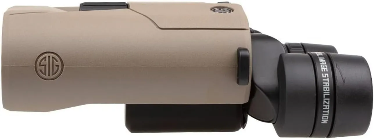 SIG SAUER Zulu6 FDE HDX OIS 12X42mm Waterproof Fog-Proof Portable Roof Prism Binocular with Image Stabilization (SOZ6WP12)