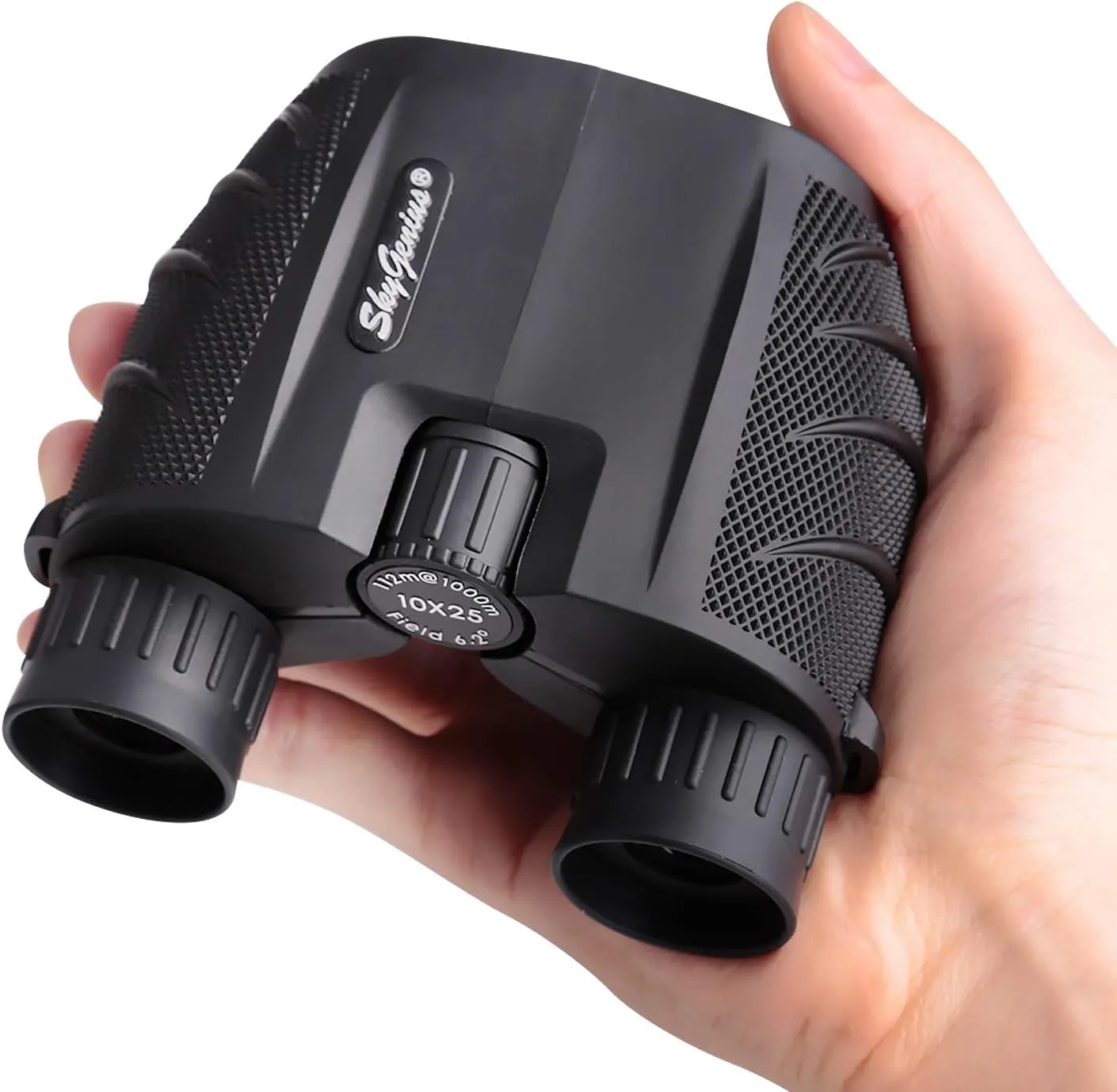 SkyGenius 10x25 Compact Binoculars for Adults and Kids, Small for Bird Watching, Theater and Concerts, Outdoor Travel Sightseeing Hunting Hiking