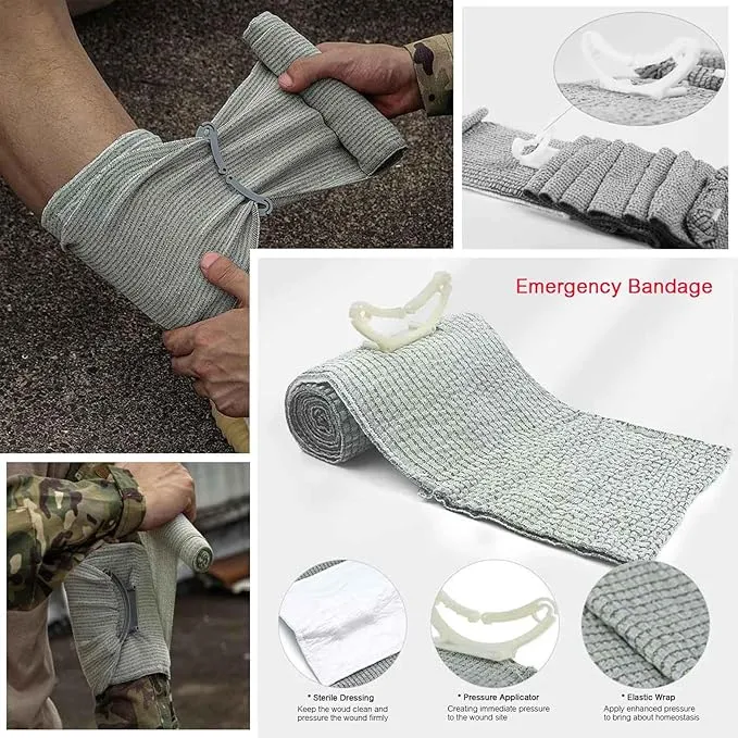 Small Ifak Trauma Kit for Duty Belt, Laser Cut Ifak Med Trauma Kit, Molle Tactical Emergency First Aid Kit Refill Supplies Insert