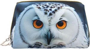 Snowy Owl Eyes Toiletry Pouch, Travel-Friendly Makeup Organizer For Makeup Brushes, Lipsticks