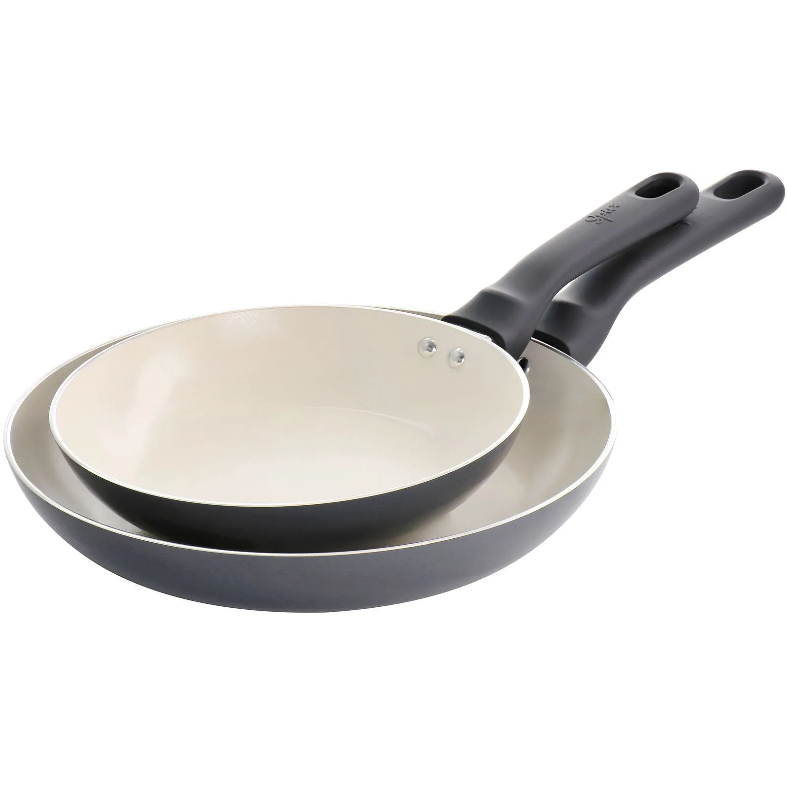 Spice by Tia Mowry Savory Saffron 2 Piece Ceramic Nonstick Aluminum Frying Pan S