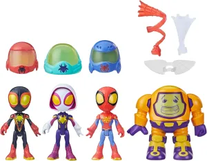 Spidey and his Amazing Friends Marvel Web-Spinners Gear Up for Adventure 4-Pack, 4-Inch Action Figures with 6 Accessories, Super Hero Toys for Kids 3  (Amazon Exclusive)