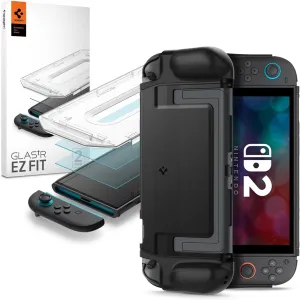 Spigen Nintendo Switch 2 Screen Protector   Dual Grip Case Bundle