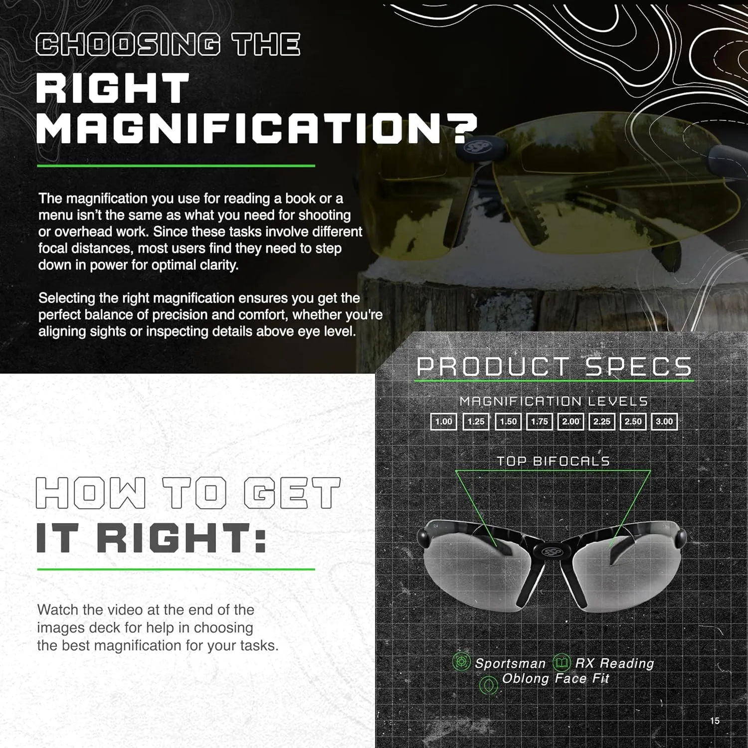 SSP Eyewear Top Focal Ultra Tactical Safety Shooting Glasses, HD A-Eye NVR/fog Lenses