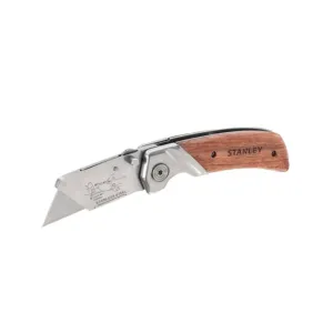 Stanley Folding Utility Knife - Wooden Handle - 0-10-073
