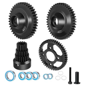 Steel 3 Speed RC Car Gear Metal Clutch Set for 1/8 Kyosho Mad Force Kruiser Nitro Crusher FO-XX USA-1 Upgrade Parts(40T/43T/46T)