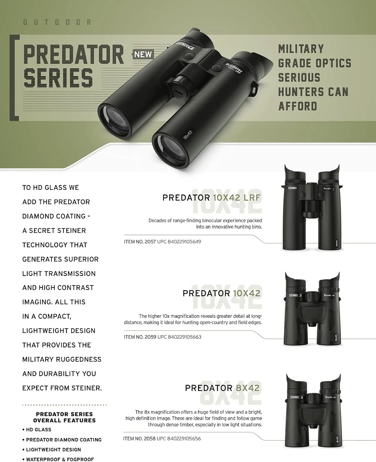 Steiner Predator Series Hunting Binoculars