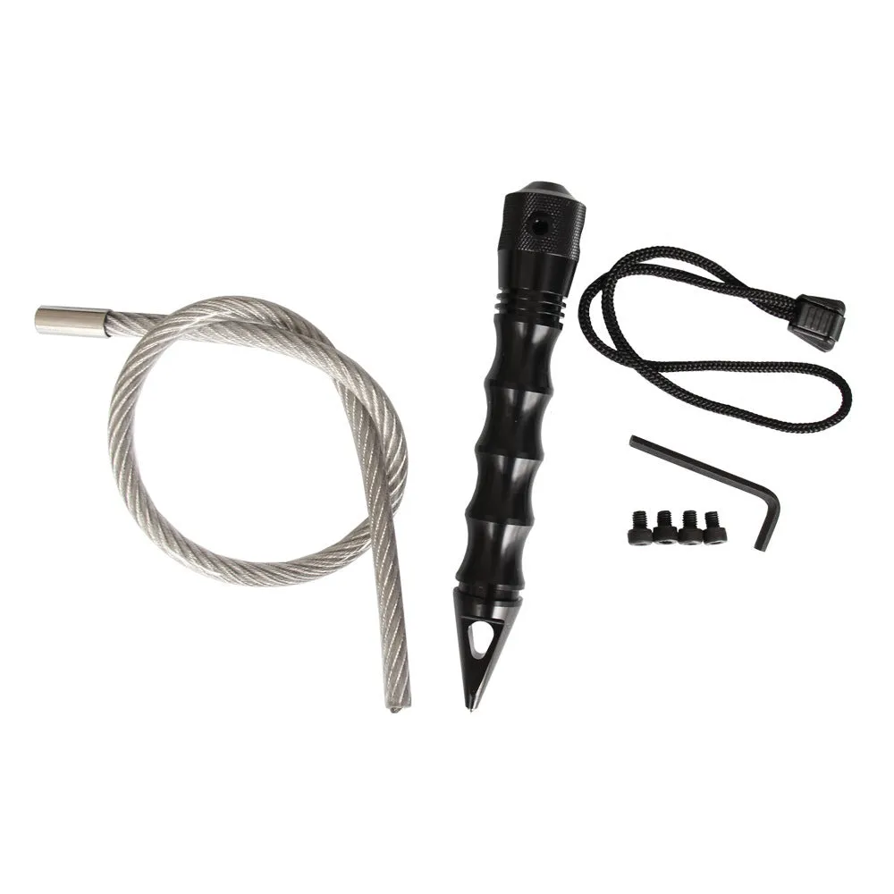 Stinger Tactical Whip Emergency Tool Self Defense Aluminum Anti Skid Glass Breaker Emergency Hammer Survival Kit