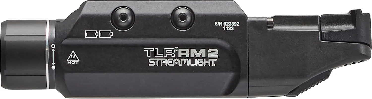Streamlight 69451 TLR RM 2 1000-Lumen Rail Mounted Tactical Light with Key Kit and Two (2) CR123A Batteries, Black