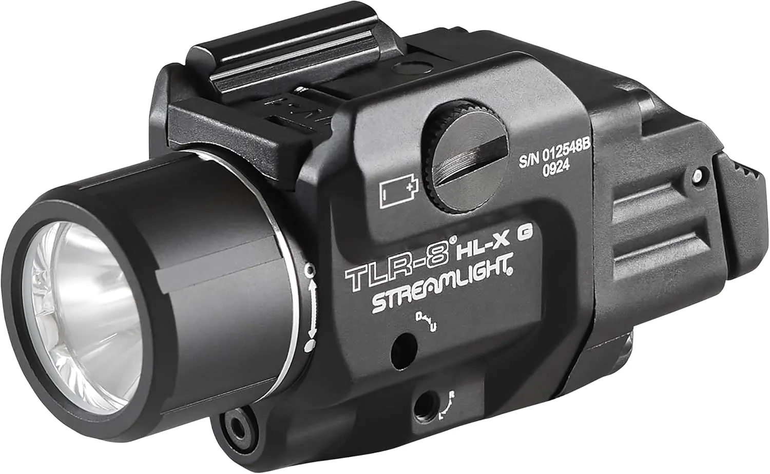 Streamlight 69475 TLR-8 HL-X G USB 1000-Lumen Weapon Rail-Mounted Rechargeable Tactical Flashlight with Integrated Green Aiming Laser, Includes Key Kit, Tool, and Rechargeable Battery, Black
