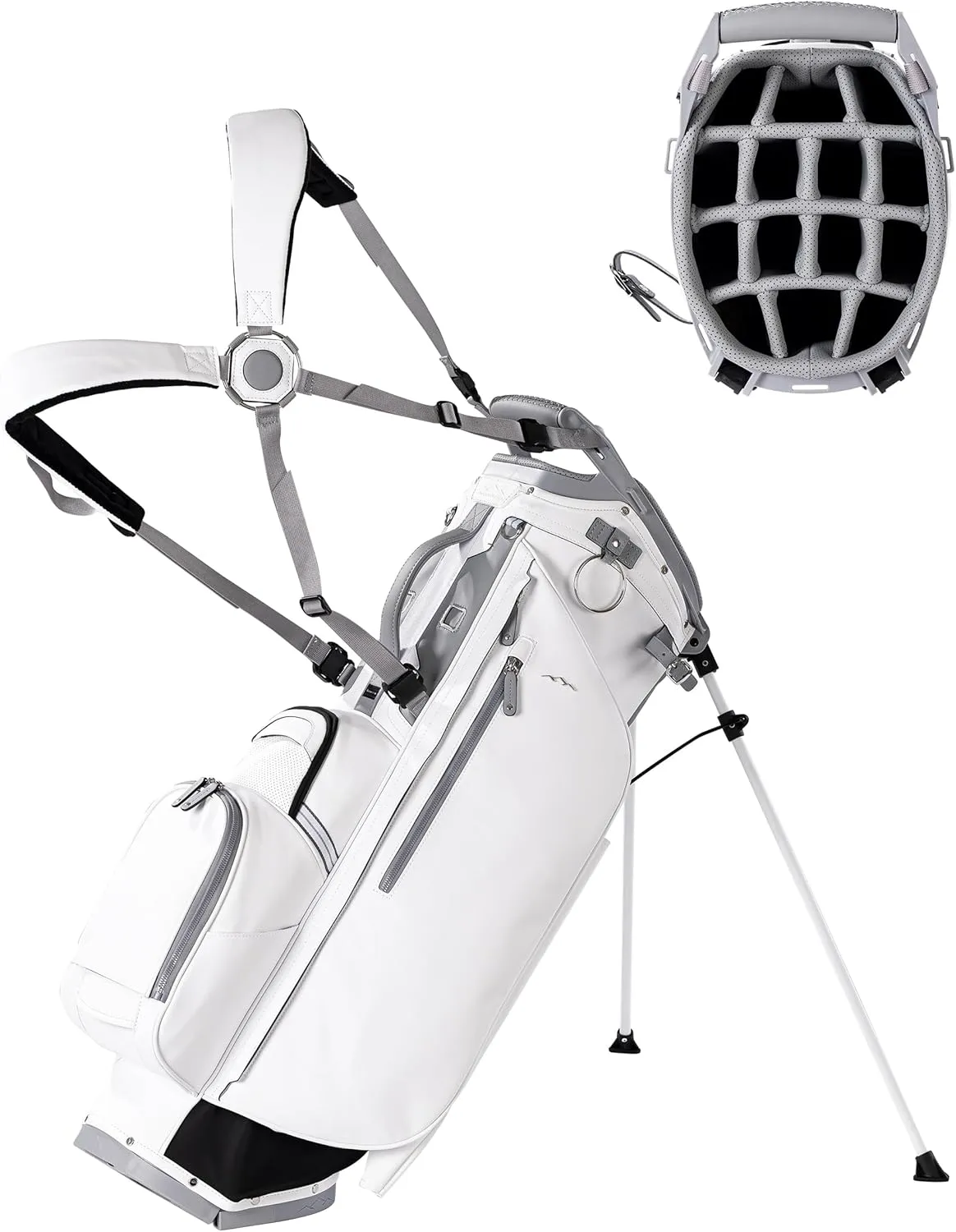 Sun Mountain 2025 Matchplay Stand Bag - Durable Golf Stand Bag with a Fourteen-Way Top and Ergonomic X-Fit Dual Strap Handle for Ultimate Convenience - Lightweight with Nine Pockets for Storage
