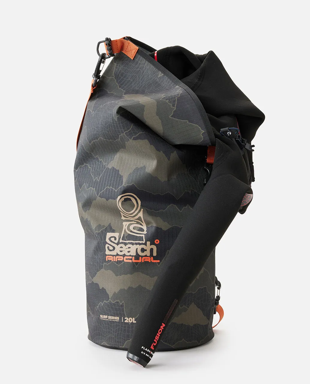 Surf Series Barrel Bag 20L - Black/Olive