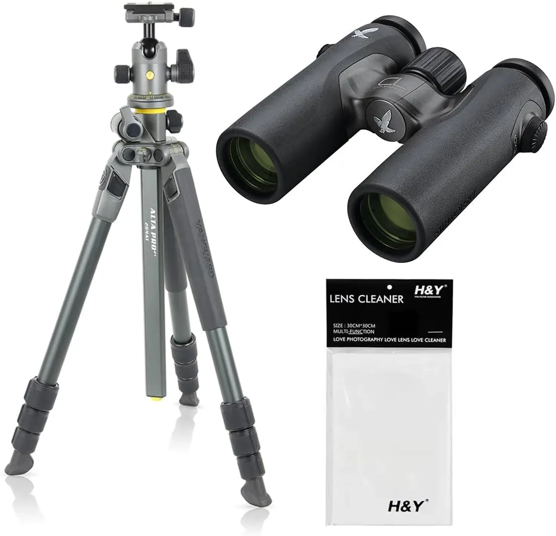 Swarovski Optik 10x30 CL Companion Urban Jungle Waterproof Roof Prism Binoculars, Anthracite, Bundle with ALTA PRO 2  264AB 4-Section Aluminum Tripod