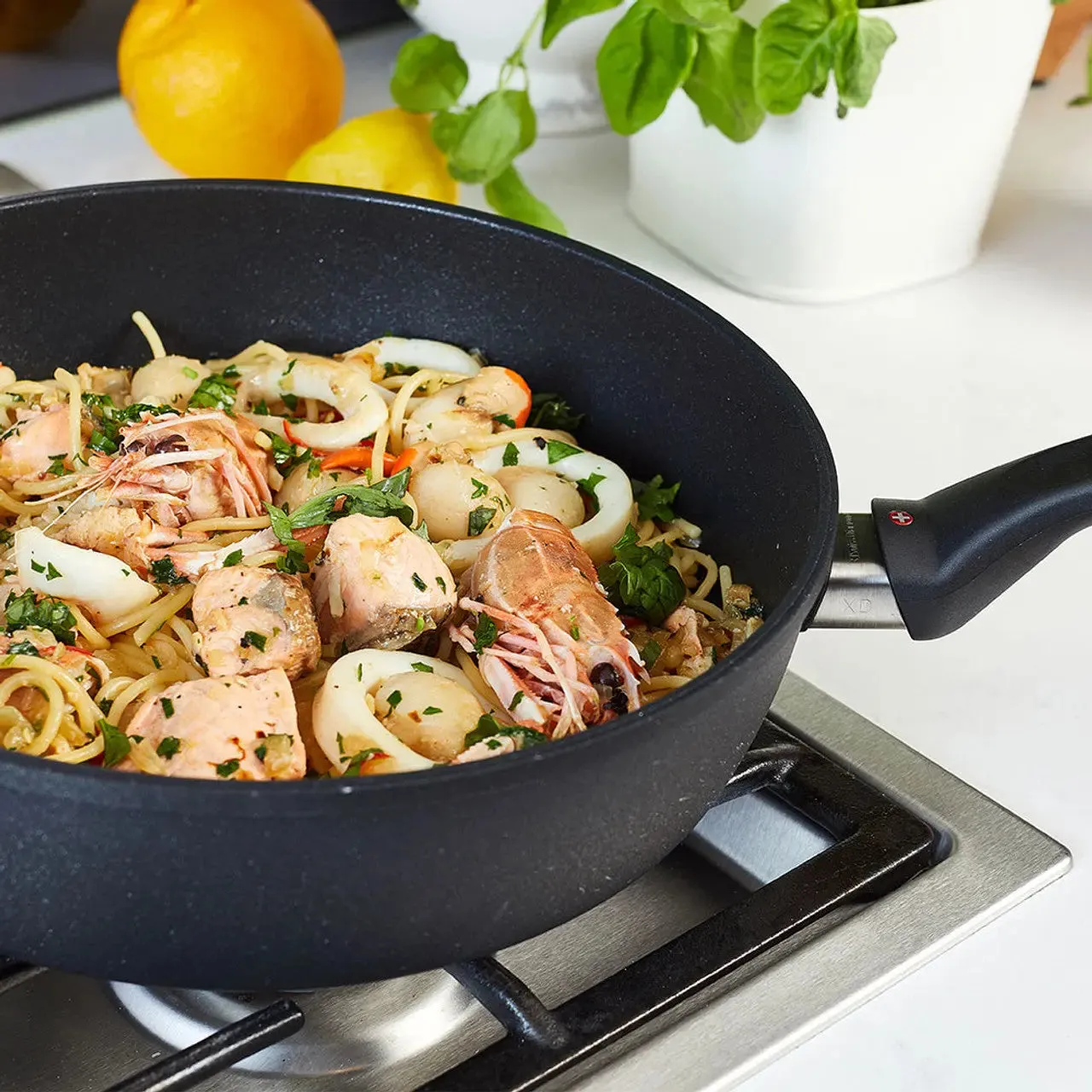 Swiss Diamond XD 4.3 qt Nonstick Saute Pan with Glass Lid