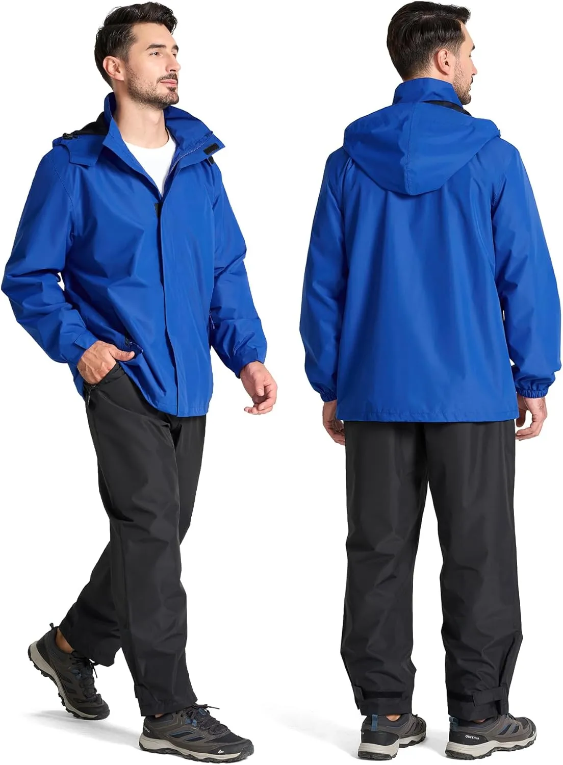 SWISSWELL Golf Rain Gear Suit for Men Waterproof Lightweight Windbreaker Rain Jacket and Pants Breathable for Golf Ourdoors