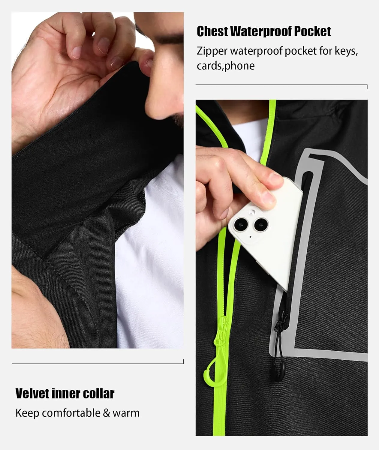 SWISSWELL Golf Rain Suits for Men Waterproof Golf Rain Gear Lightweight Windbreaker Jacket and Pants for Outdoors Work