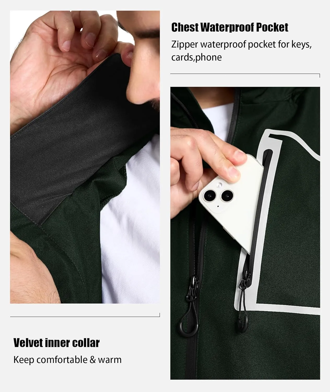 SWISSWELL Golf Rain Suits for Men Waterproof Golf Rain Gear Lightweight Windbreaker Jacket and Pants for Outdoors Work