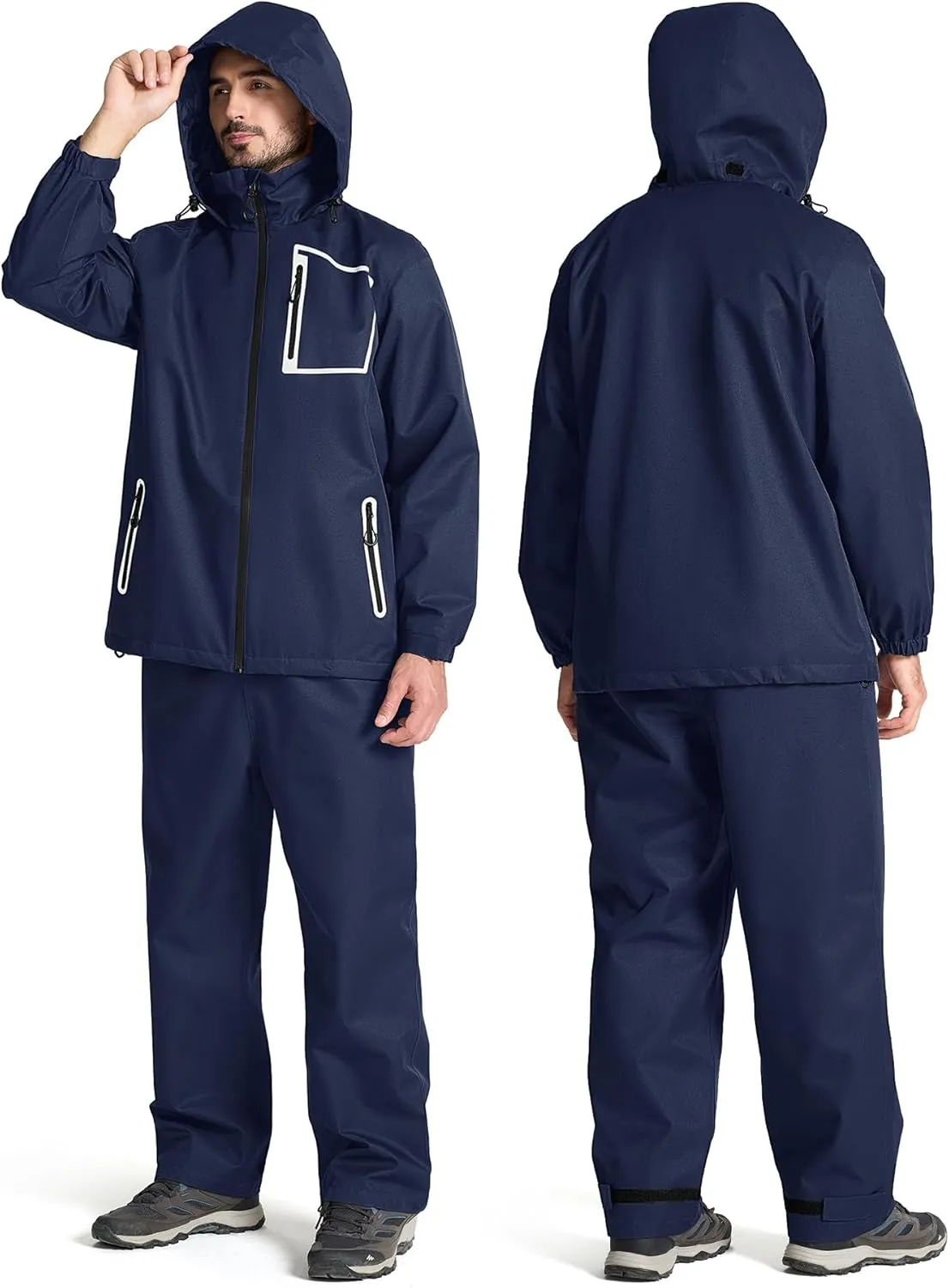 SWISSWELL Golf Rain Suits for Men Waterproof Golf Rain Gear Lightweight Windbreaker Jacket and Pants for Outdoors Work