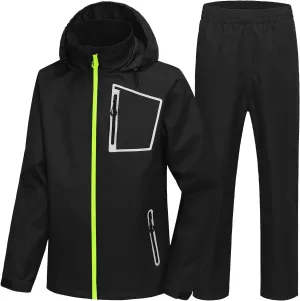 SWISSWELL Golf Rain Suits for Men Waterproof Golf Rain Gear Lightweight Windbreaker Jacket and Pants for Outdoors Work
