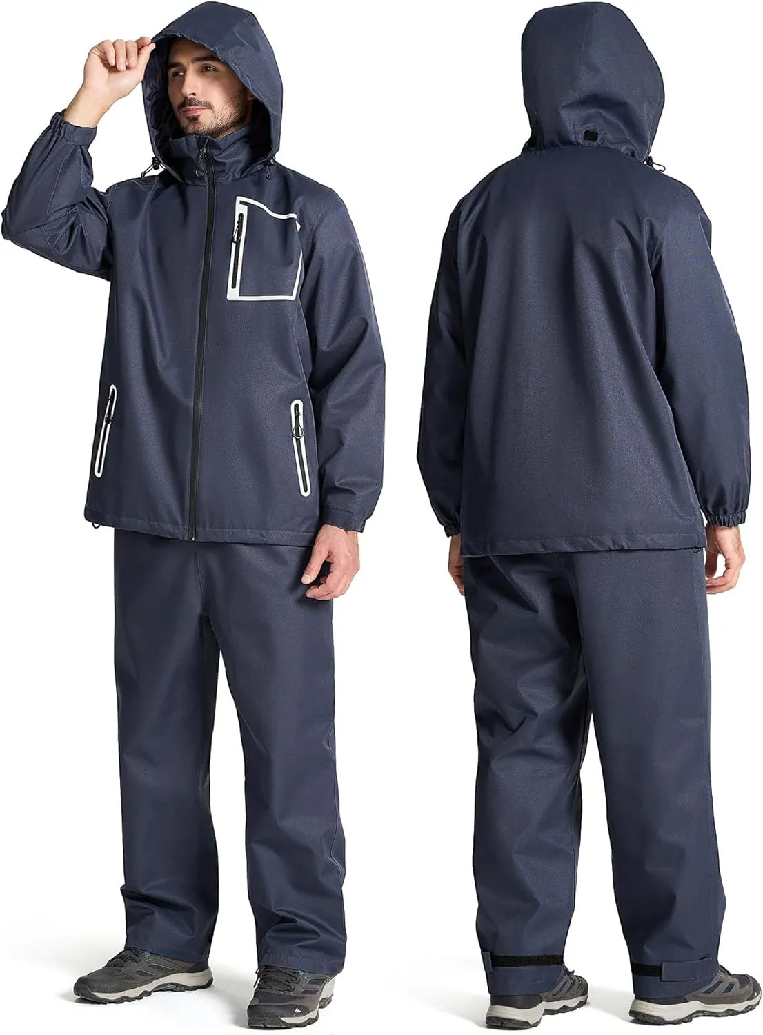 SWISSWELL Golf Rain Suits for Men Waterproof Golf Rain Gear Lightweight Windbreaker Jacket and Pants for Outdoors Work