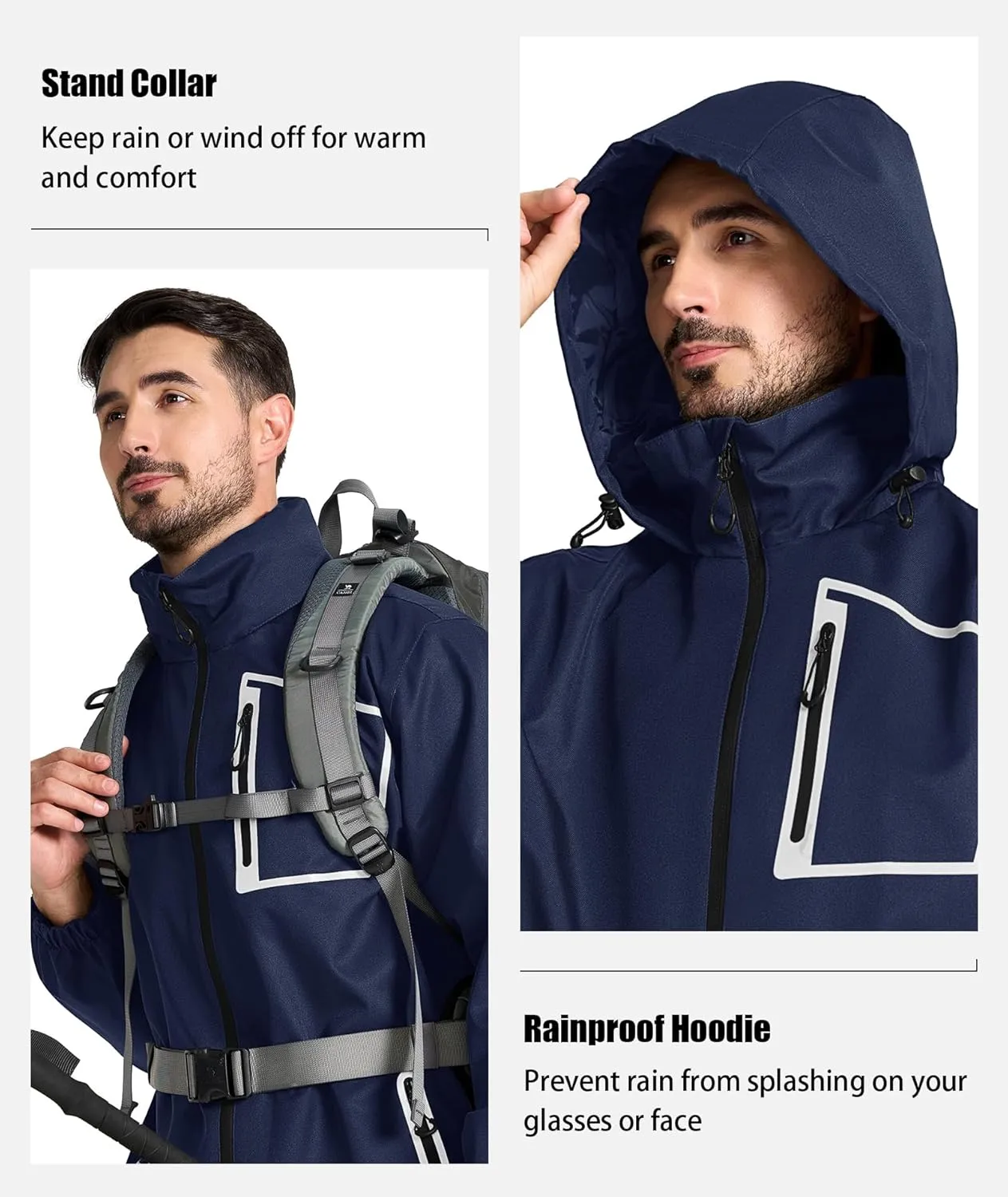 SWISSWELL Golf Rain Suits for Men Waterproof Golf Rain Gear Lightweight Windbreaker Jacket and Pants for Outdoors Work