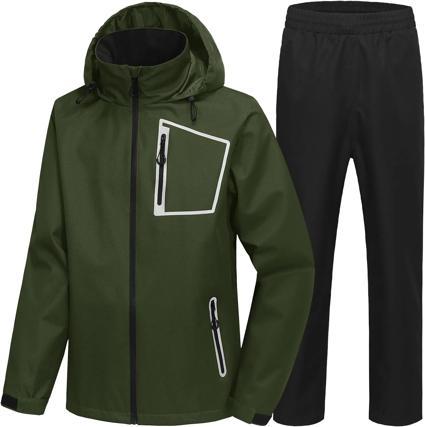 SWISSWELL Golf Rain Suits for Men Waterproof Golf Rain Gear Lightweight Windbreaker Jacket and Pants for Outdoors Work