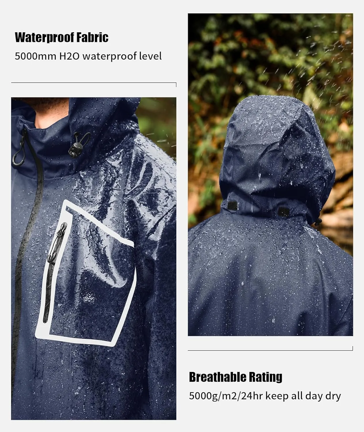 SWISSWELL Golf Rain Suits for Men Waterproof Golf Rain Gear Lightweight Windbreaker Jacket and Pants for Outdoors Work